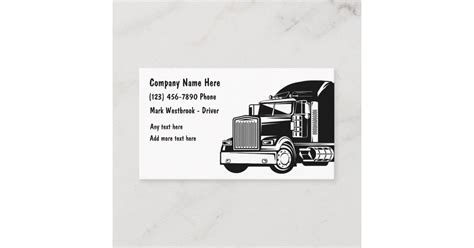 Trucking Business Card Modern Template | Zazzle