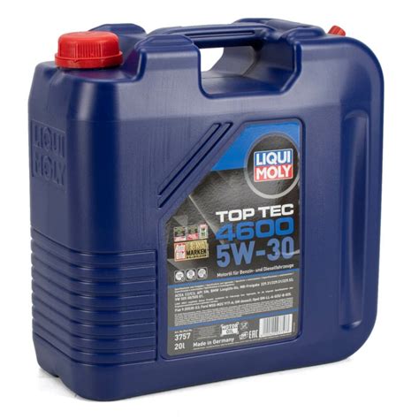 Liqui Moly Top Tec 4600 5w 30 20l Motoröl 28100 Chf