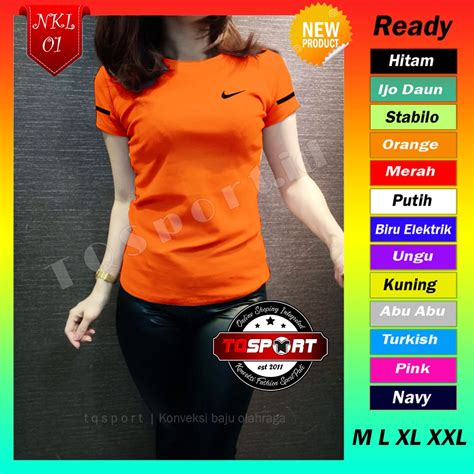 Jual BAJU Olahraga WANITA Aerobics KAOS SENAM Fitnes Cewek PAKAIAN Lari