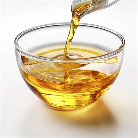 premium ai image glass cup  cooking oil  white background