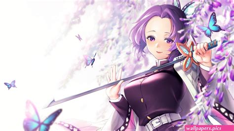 Demon Slayer: Kimetsu no Yaiba Wallpaper 4K Shinobu Kocho | Wallpapers.Pics