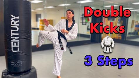 Double Kick 3 Steps Tkd Youtube