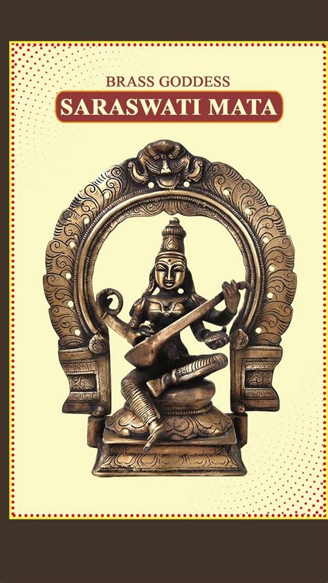 Brass Goddess | Saraswati Mata Murti | Goddess Saraswati | Happy Vasant ...