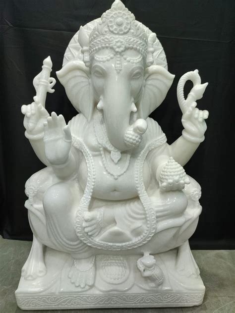 White Marble Lord Ganesha Statue At Rs In Jaipur Id