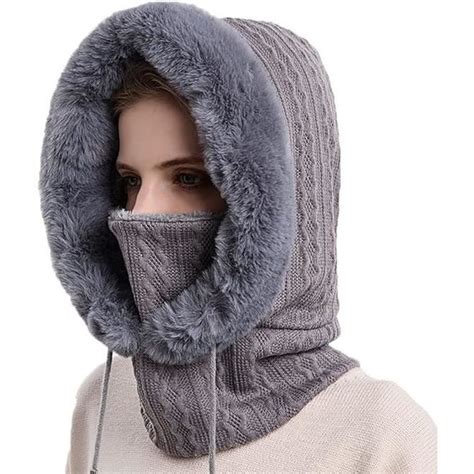 Cagoule Femme Hiver Chaud Balaclava Femme Chapeau Cagoule Chapeau D