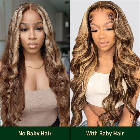 Klaiyi Put On And Go Pre Cut Lace Wig X Lace Closure Honey Blonde Highlight Body Wave Or