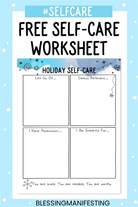 Printable Self Care Plan Worksheets