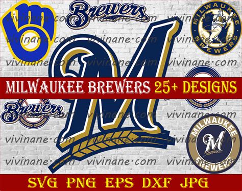 Bundle 7 Files Milwaukee Brewers Baseball Team SVG Milwauke Inspire