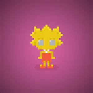 Famous Characters In Pixel Art • Lisa Simpsons Pixelart Pixel