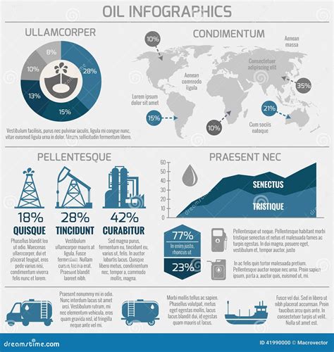 Oil Industry Infographic Stock Vector Image