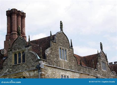 Arched Dormer Windows With Griffin Statues Stock Image Image Of