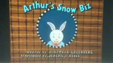 Arthur Arthurs Snow Biz Title Card Youtube