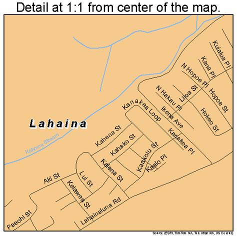 Lahaina Hawaii Street Map 1542950