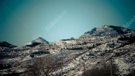 Blue Sky Snow Natural Mountains Mountain Range Tibet Powerpoint Background For Free Download ...