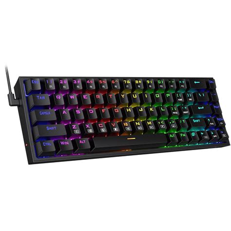 TECLADO MECANICO GAMER CASTOR RGB SWITCH BLUE REDRAGON K631 RGB PRETO