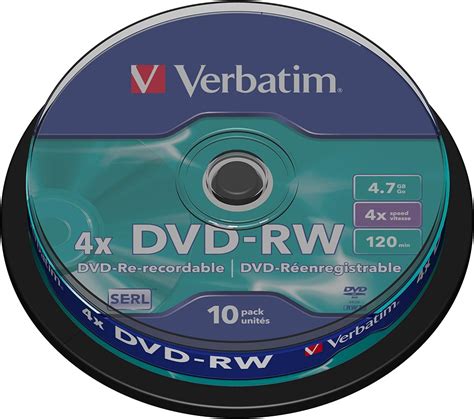 Verbatim DVD RW 4x Matt Silver 4 7GB 10 Stueck Spindel DVD Rohlinge