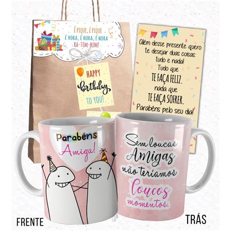 Caneca Amiga Anivers Rio Meme Flork Bento Cake Florkofcows