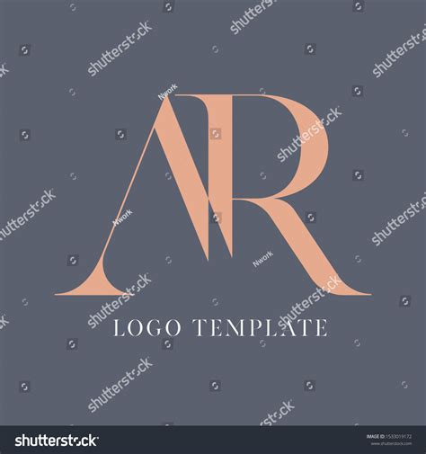 Logo Design Ar Monogram Company Logo เวกเตอรสตอก ปลอดคาลขสทธ