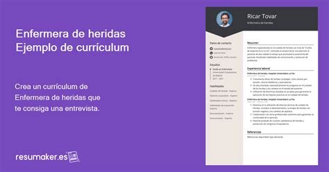 Enfermera De Heridas Ejemplos De Curriculum Vitae Y Gu A