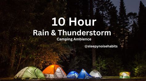 Thunderstorm And Rain Sound On Tent For Sleeping Rainstorm Sounds For