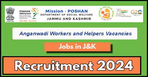 Recruitment Of Anganwadi Workers And Helpers In J K 2024 46 Vacancies