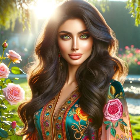 Graceful Middle Eastern Woman In Vibrant Silk Dress Ai Art Generator Easy Peasy Ai