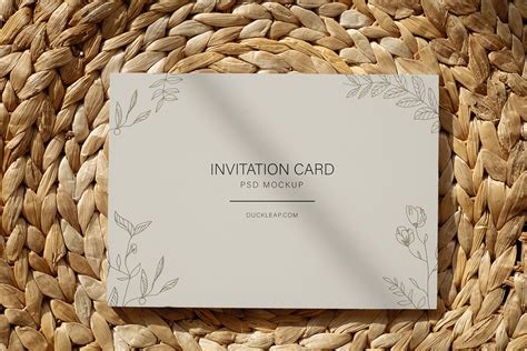 Free Invitation Card Mockup