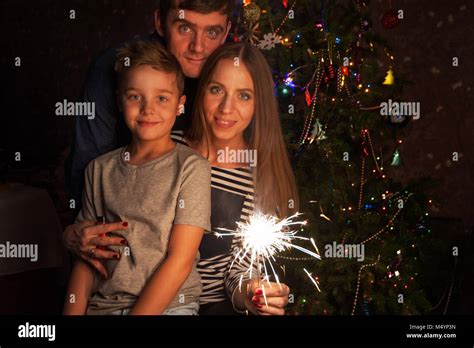 Family new year Stock Photo - Alamy