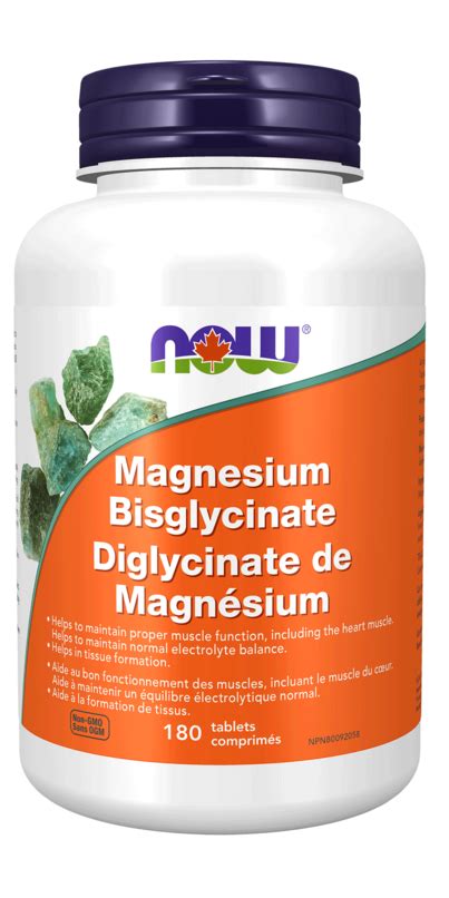 Buy NOW Foods Magnesium Bisglycinate At Well Ca Free Shipping 35 In