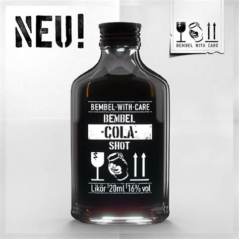 Apfelwein Cola Mit Mehr Bums BEMBEL WITH CARE Launcht Bembel Cola Shot