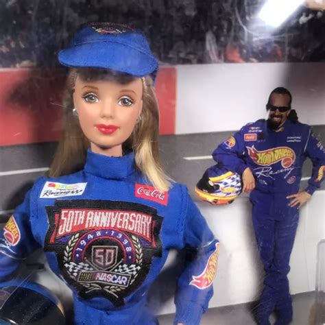 BARBIE DOLL 50TH Anniversary Nascar 90s Barbie Box Is Worn 17 33