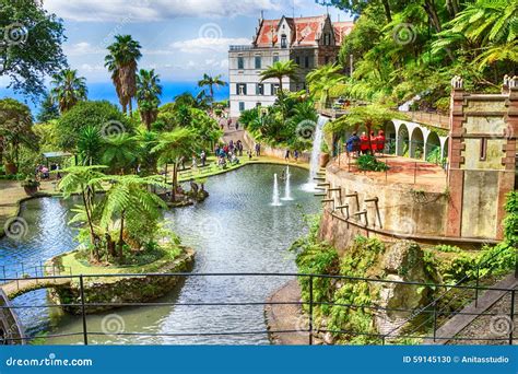 Scenic of Monte Palace Tropical Garden. Funchal, Madeira Island ...