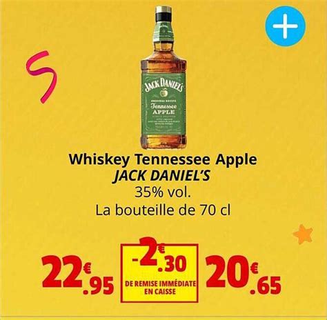 Promo Whiskey Tennessee Apple Jack Daniel S Chez Coccinelle Supermarch