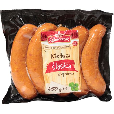 Balcerzak kiełbasa śląska wieprzowa 1 szt 0 450 kg Balcerzak Spar