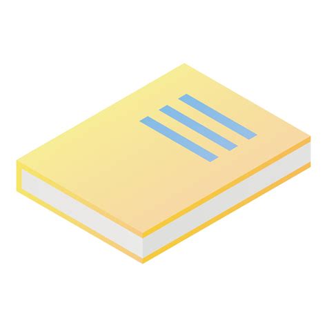 Yellow Book Icon Isometric Style 15675958 Vector Art At Vecteezy