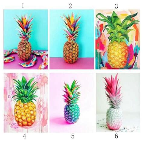 5d Diamond Painting Painted Pineapple Mosaic Embroidery Set Etsy