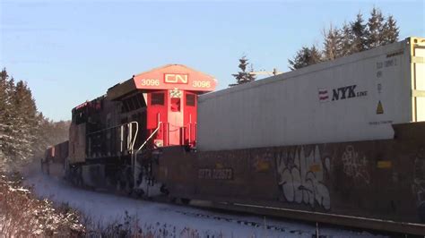 CN Stack Train 120 W DPU At Folly Lake NS Jan 10 2018 YouTube