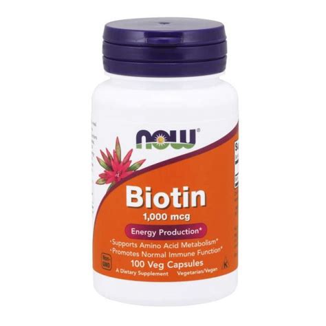 Биотин 1000 mcg - NOW Foods | GymBeam.bg