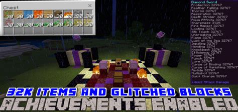 Unobtainable Blocks Items 32k Weapons Achievements Enabled Minecraft Pe Maps