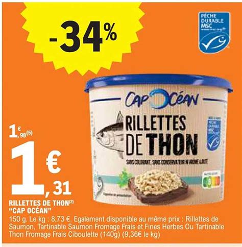 Promo Rillettes De Thon cap Océan chez E Leclerc iCatalogue fr