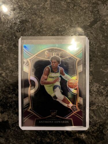 Select Anthony Edwards Concourse Rookie Green White Purple