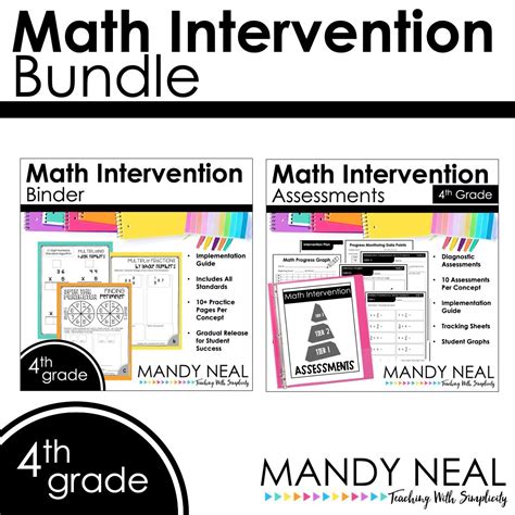 4th Grade Math Intervention Activities and Assessments