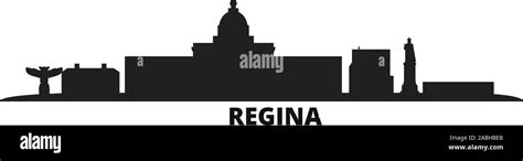 Canada, Regina city skyline isolated vector illustration. Canada ...