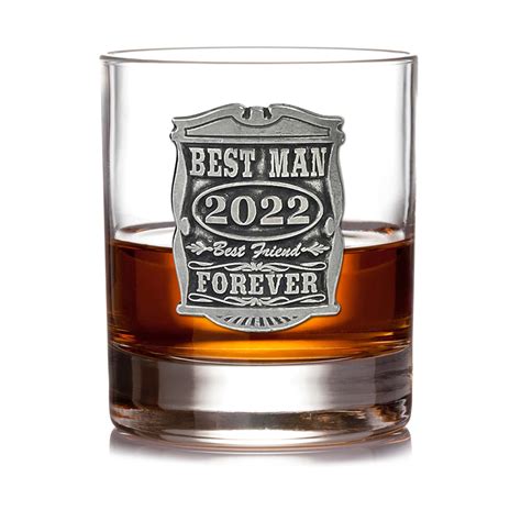 Personalised Pewter Best Man Whisky Glass Engravers Guild