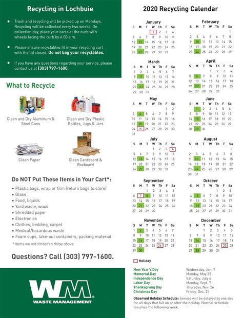 Waste Management Colorado Recycling Calendar Emalia Mersey