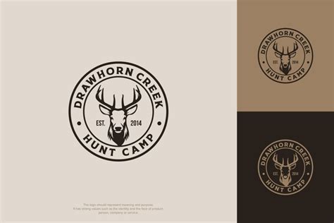 Deer logo inspiration, hunting, camp, forest