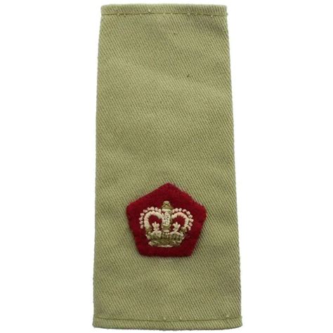 Queens Crown British Army Officers Cloth Insignia Pips Rank Of Major