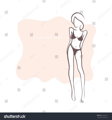 Beautiful Sexy Girl Bikini Beach Swimsuit Stock Vector Royalty Free Shutterstock