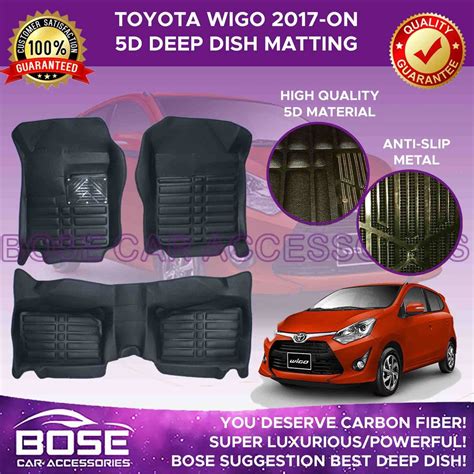 TPE 5D 5D Diamond Deep Dish For Toyota Wigo 2014 2023 Deep Dish