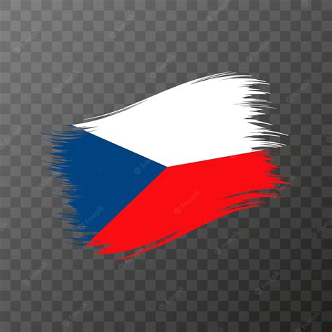 Premium Vector Czech Republic National Flag Grunge Brush Stroke Vector Illustration On